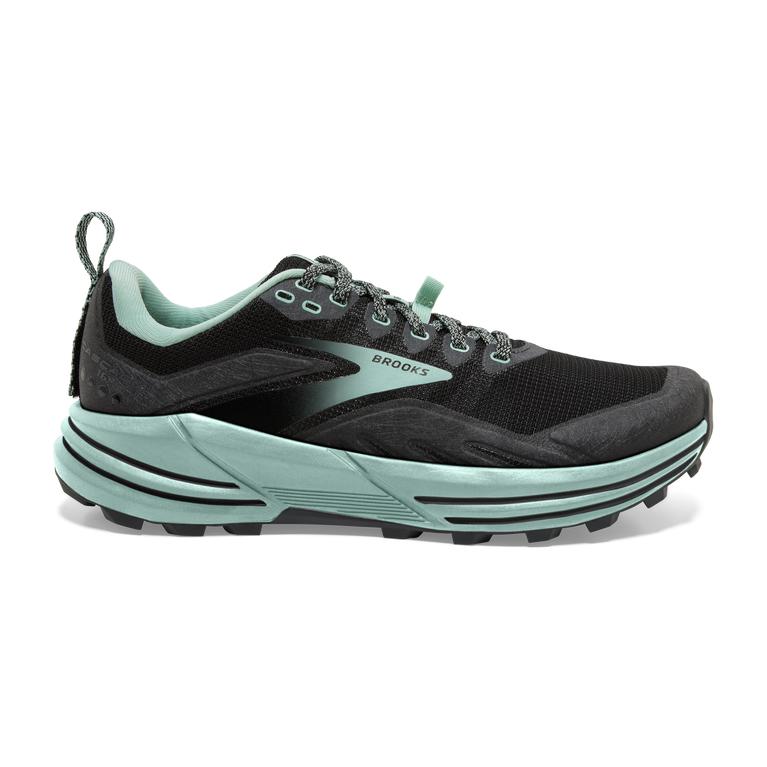 Brooks Women's Cascadia 16 Flexible Trail Running Shoes - Black/Ebony/grey Charcoal/Yucca/PaleTurquo